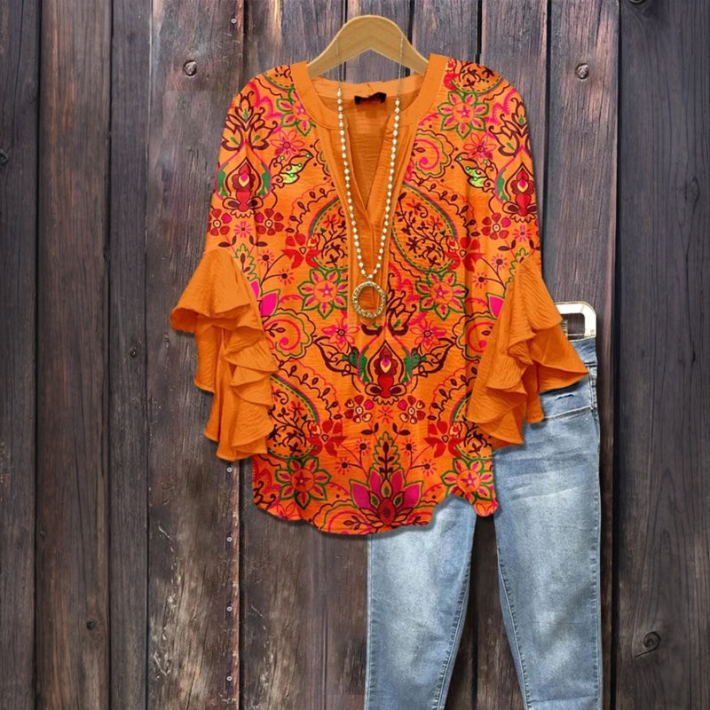 Bella | Vintage Blouse with Floral Print
