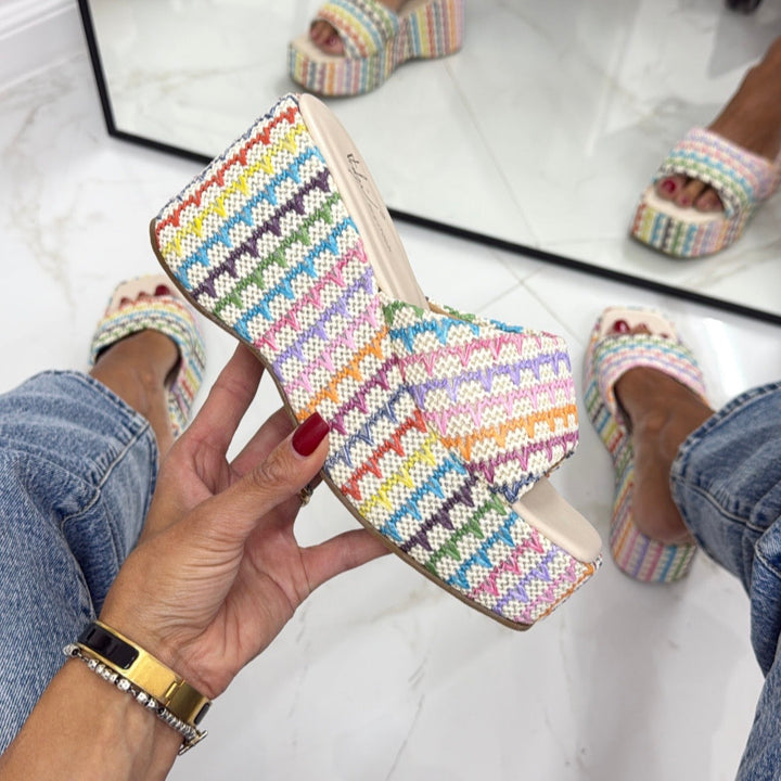 Nika | Colourful Wedge Sandal