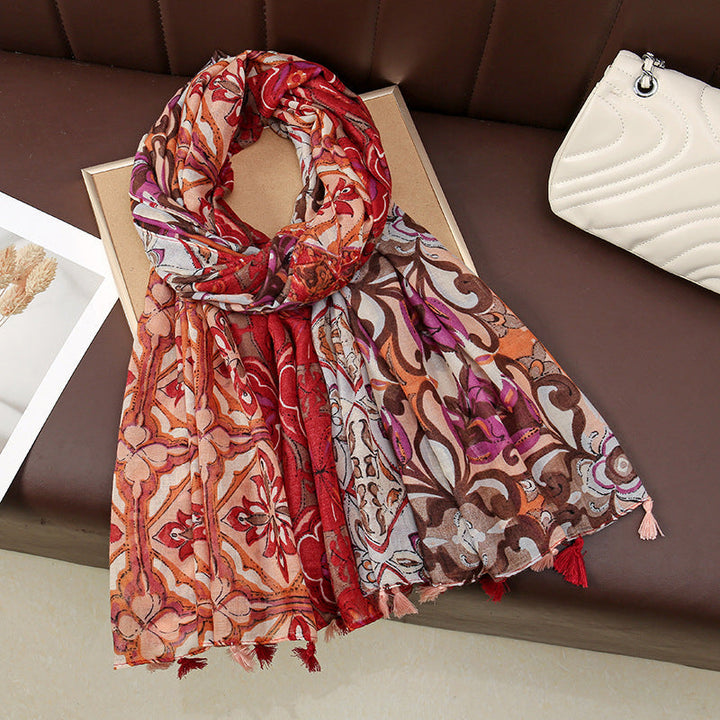 Piper | Vintage Floral Print Scarf