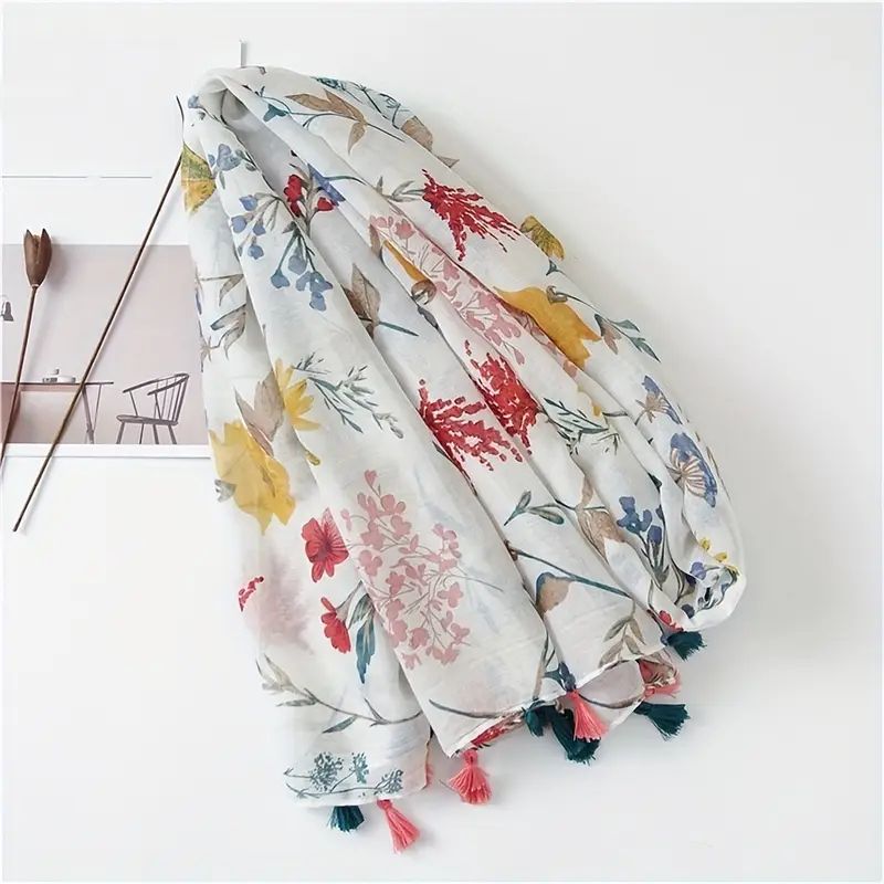 Nora | Vintage Floral Print Scarf