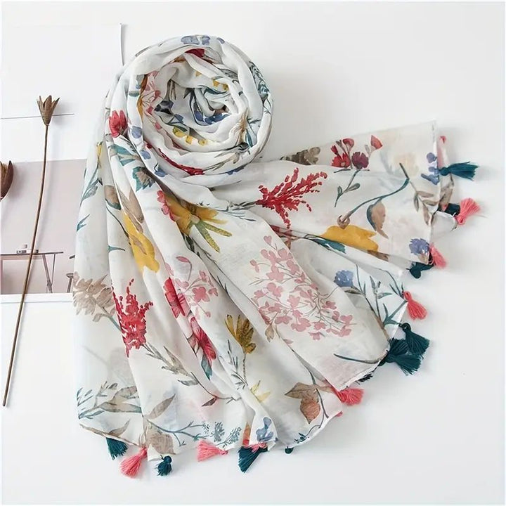 Nora | Vintage Floral Print Scarf