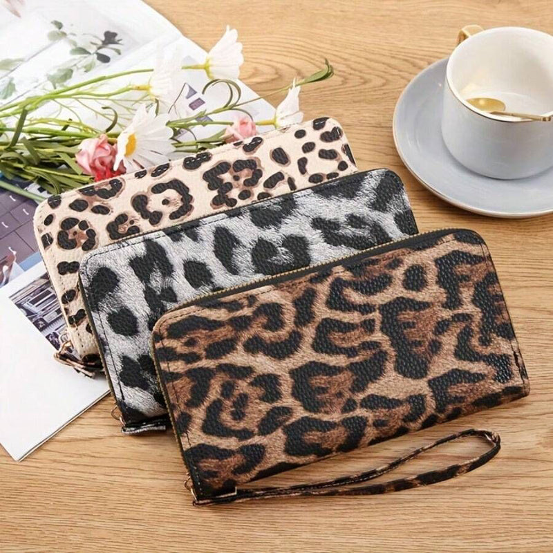 Sadie | Long Leopard Zip Purse — Jarah Melbourne