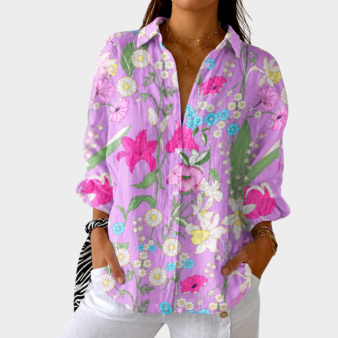 Verity colourful print blouse — Jarah Melbourne