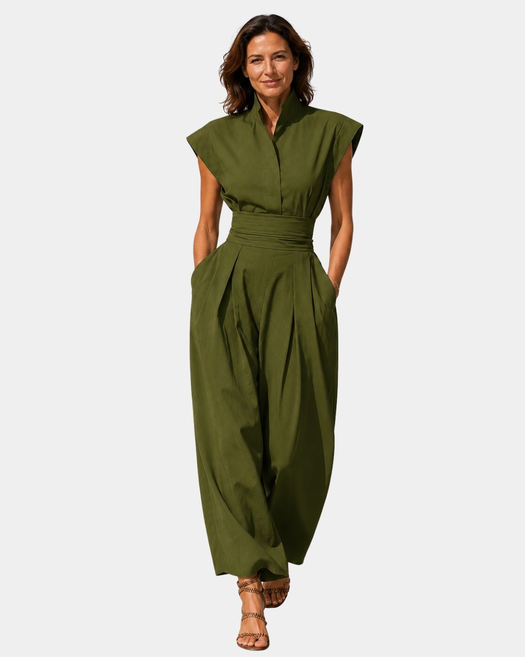Georgie | High-Neck Jumpsuit — Jarah Melbourne