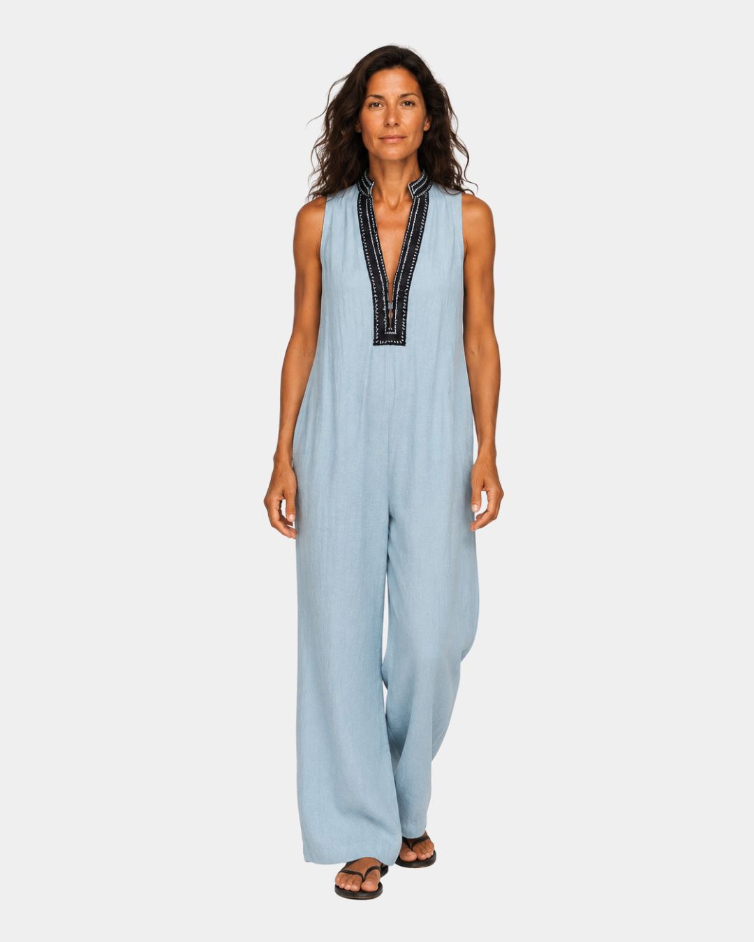 Cleo | Embroidered Jumpsuit — Jarah Melbourne