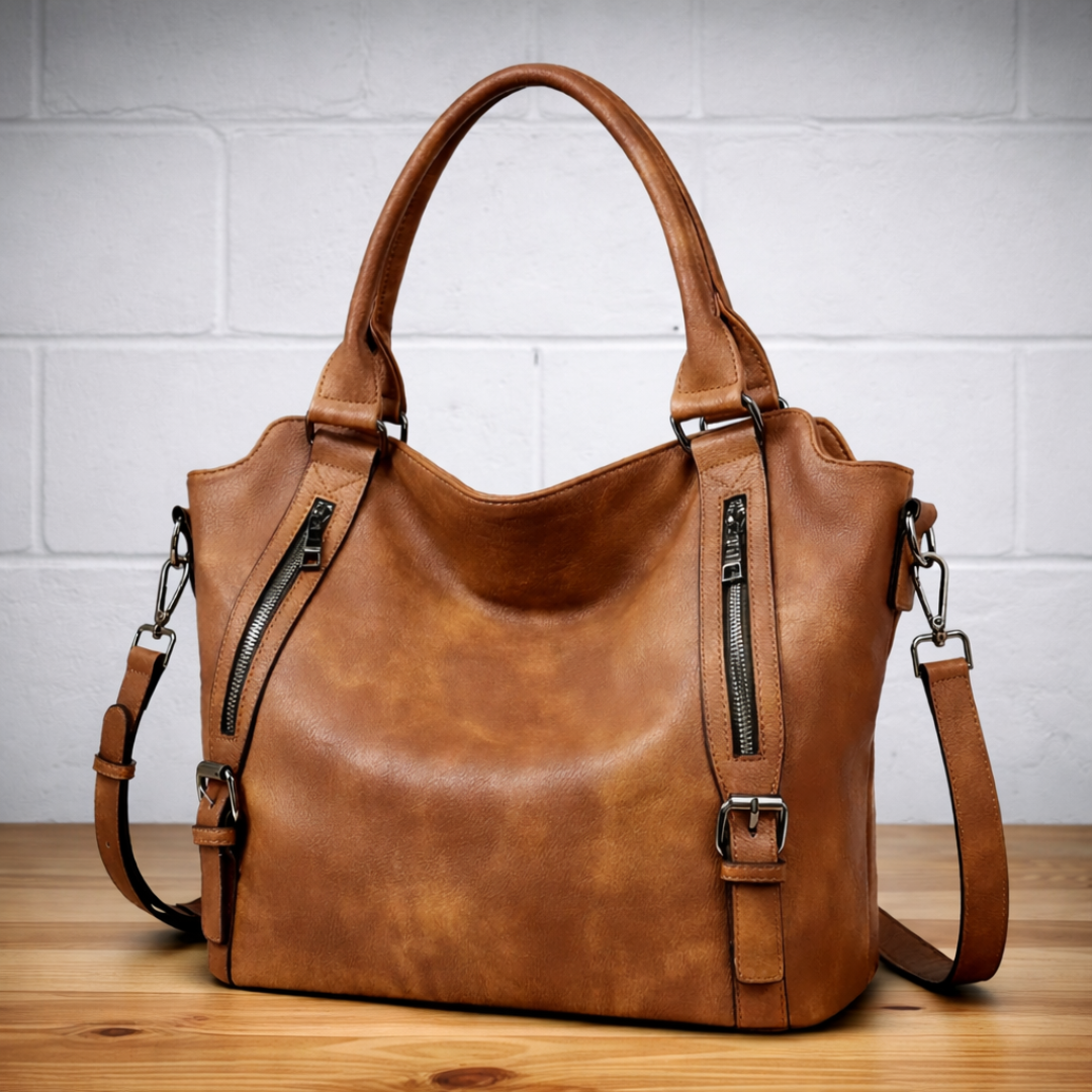 Adana | Structured Leather Shoulder Bag — Jarah Melbourne