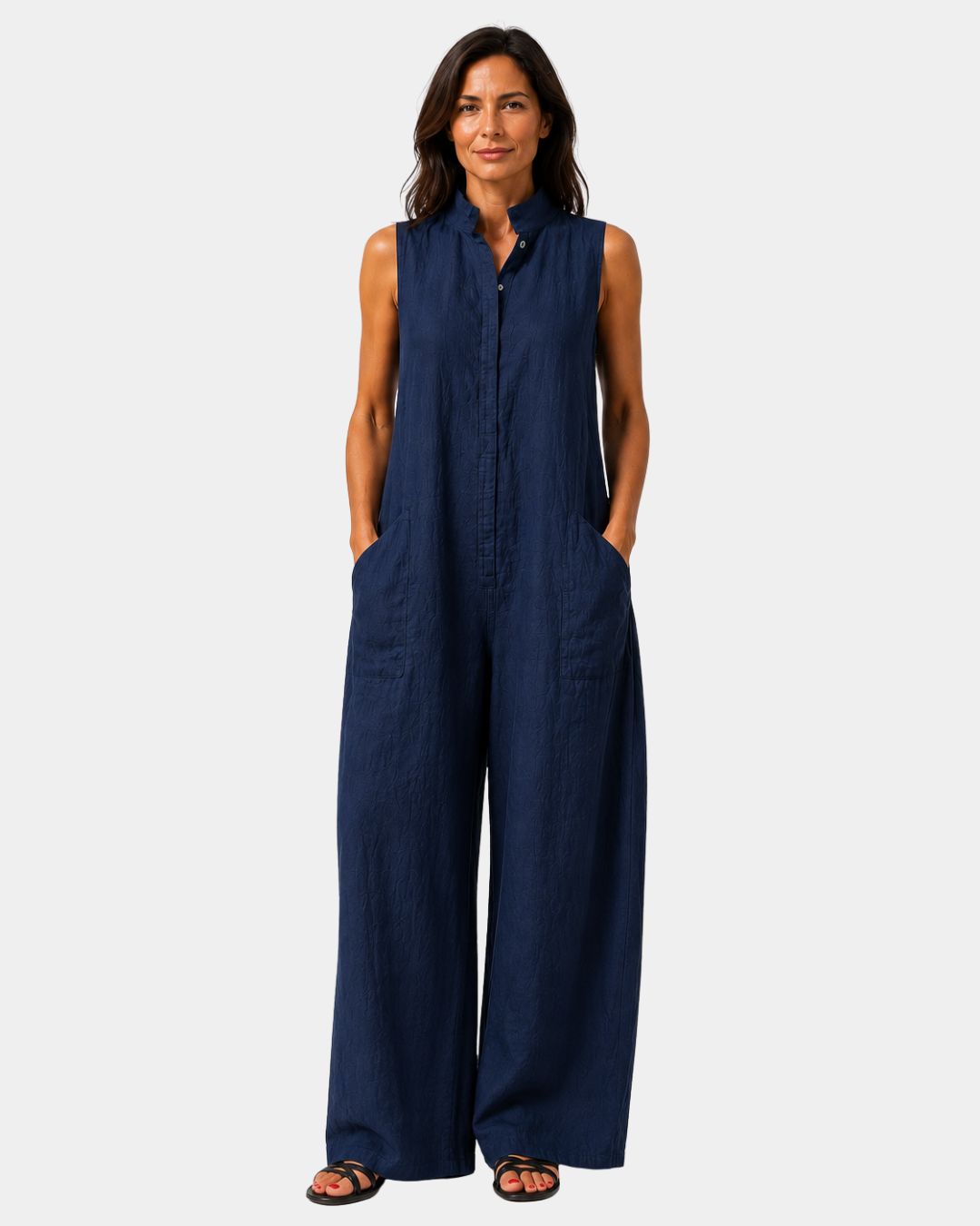 Vivienne | Button-Front Jumpsuit — Jarah Melbourne