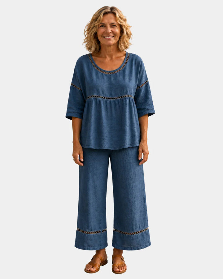 Bonnie | Broderie Wide-Leg Set — Jarah Melbourne