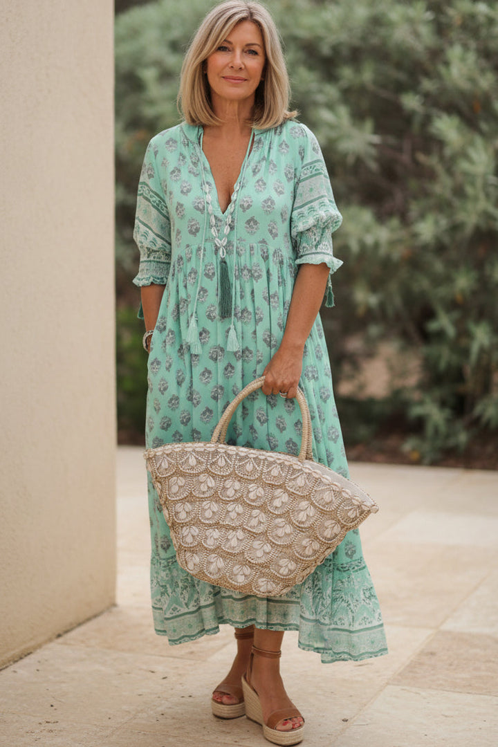 Kiara | Printed Mid-length Sleeve Dress