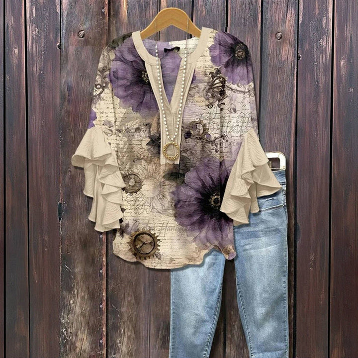 Celeste | Vintage Blouse with Floral Print