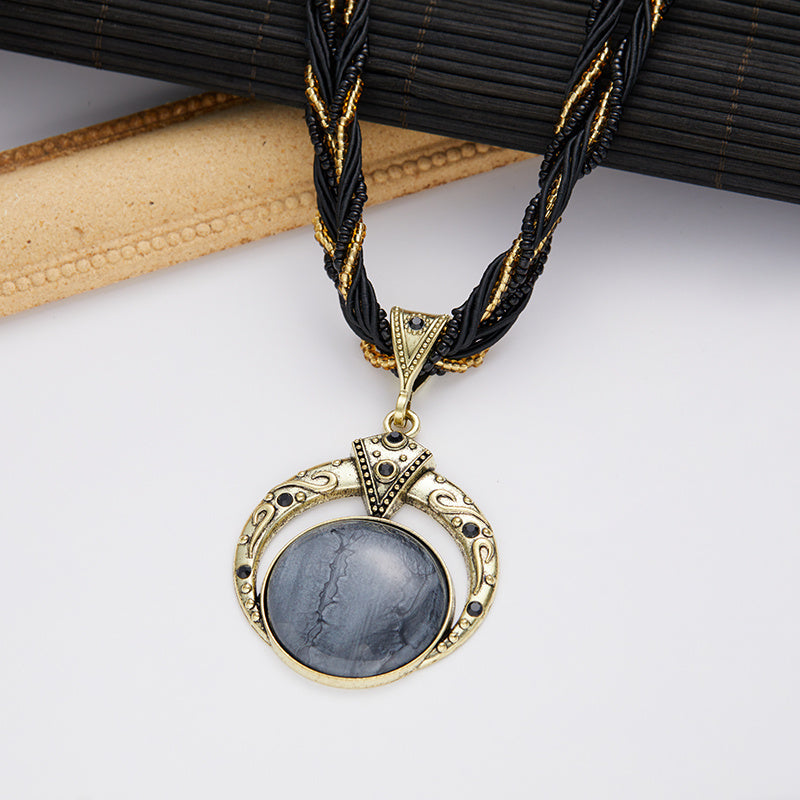 Olive | Boho Pendant Necklace