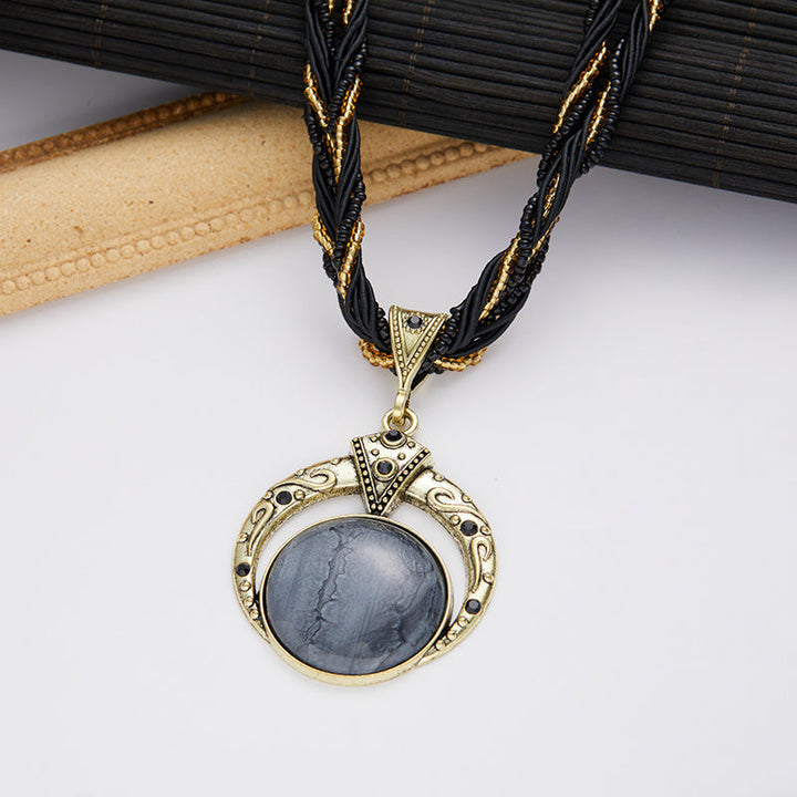 Olive | Boho Pendant Necklace
