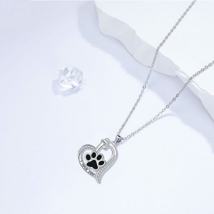 Briar | Collar with Paw Print Pendant