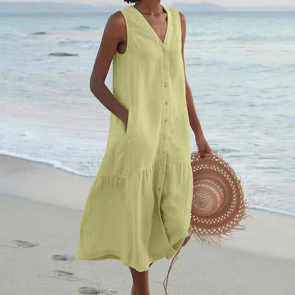 Naya | V-Neck Sleeveless Shirt Dress