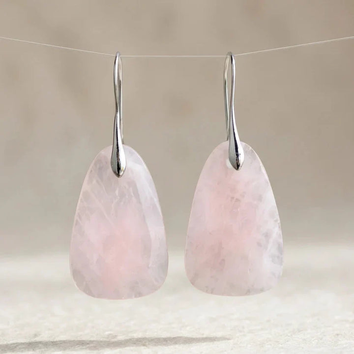 Olive | Loving Rose Quartz Earrings