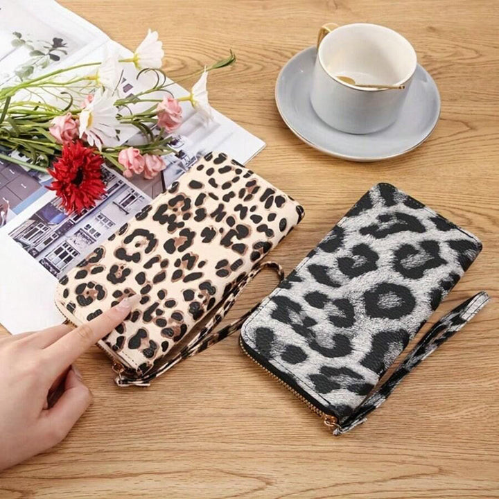 Sadie | Long Leopard Zip Purse — Jarah Melbourne