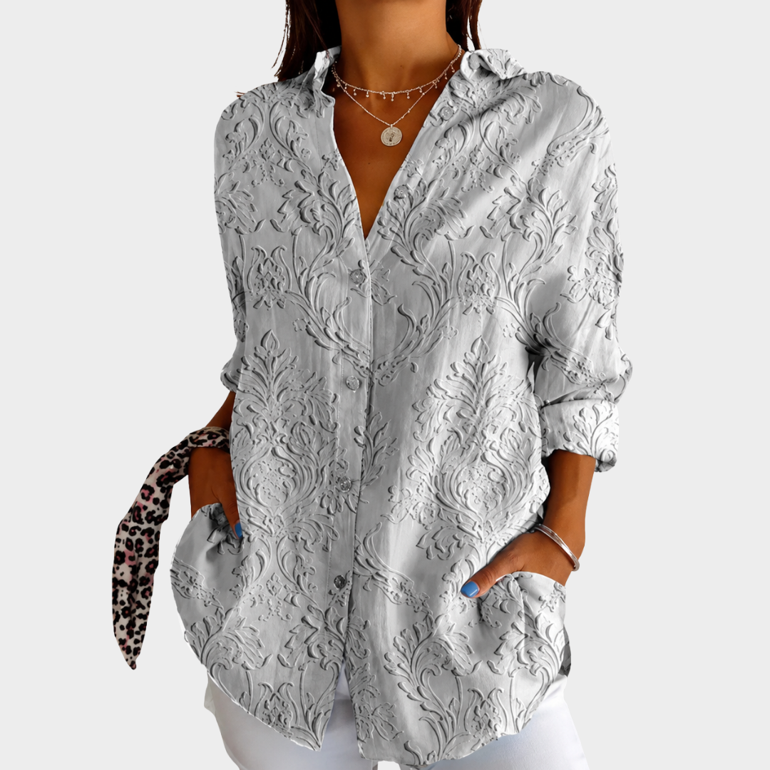 Ingrid colourful print blouse — Jarah Melbourne