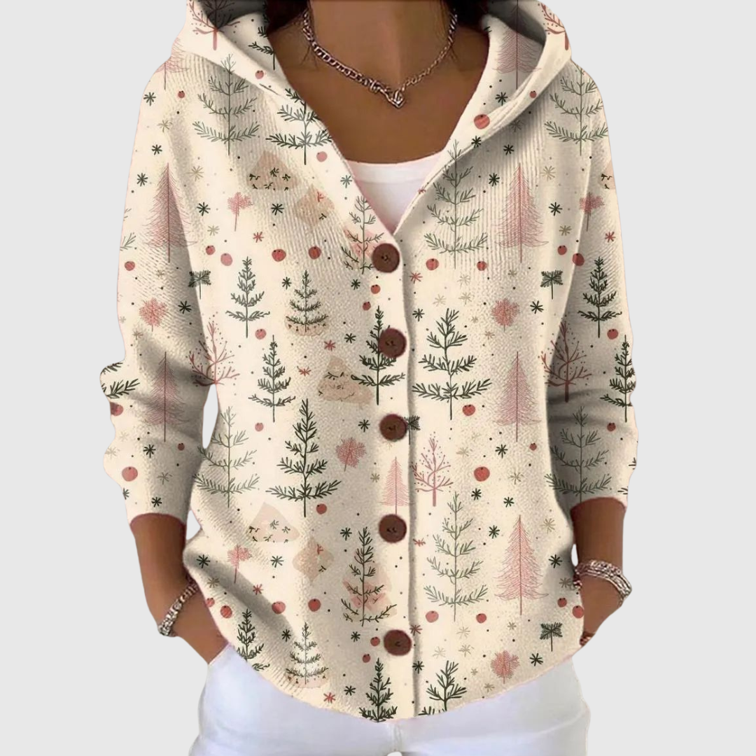 Comfortable Knitted Hooded Cardigan