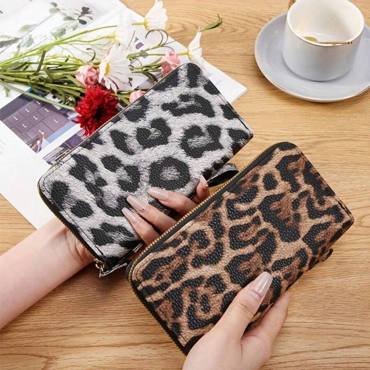 Sadie | Long Leopard Zip Purse — Jarah Melbourne