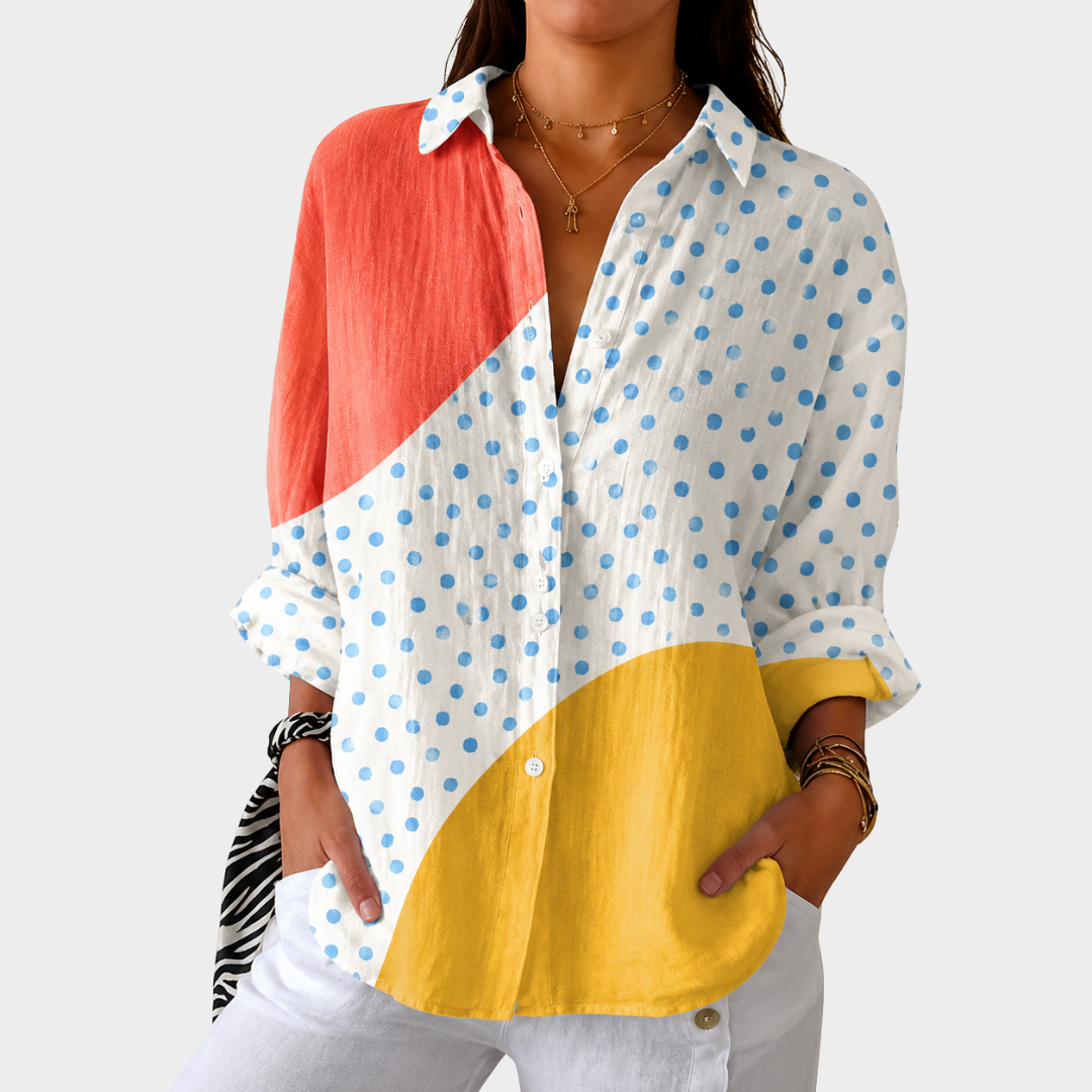 Camille colourful print blouse — Jarah Melbourne