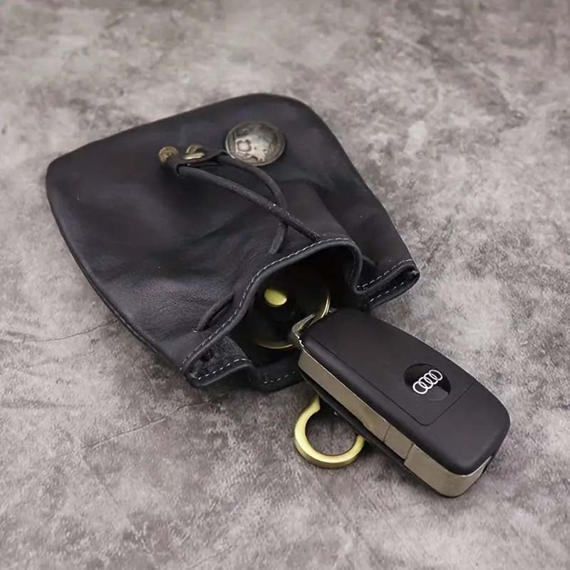 Wren | Leather Drawstring Coin Purse — Jarah Melbourne