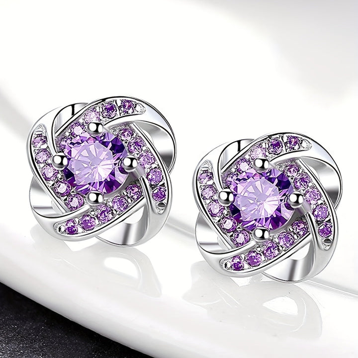 Indigo | Purple Clover Earrings
