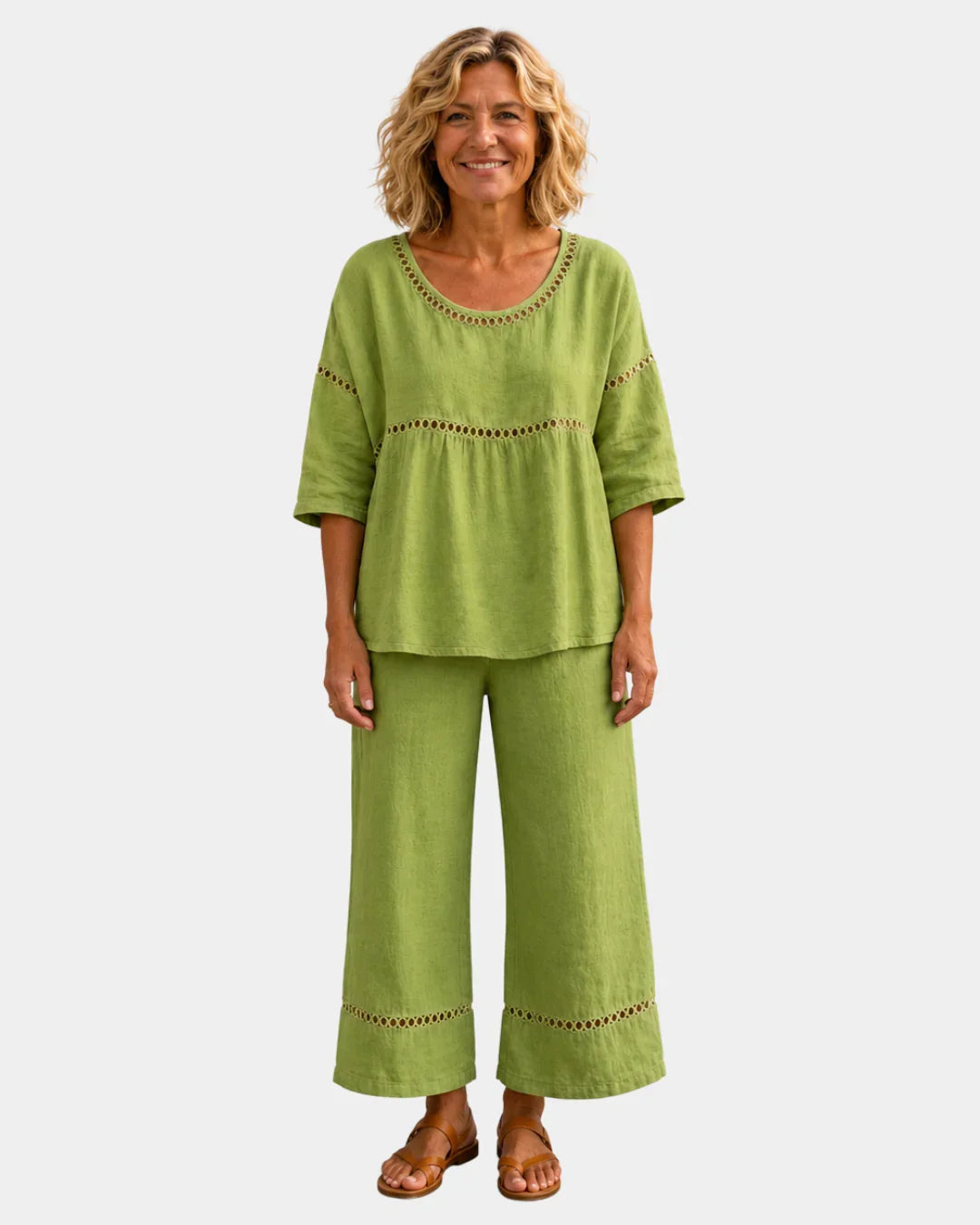 Bonnie | Broderie Wide-Leg Set — Jarah Melbourne