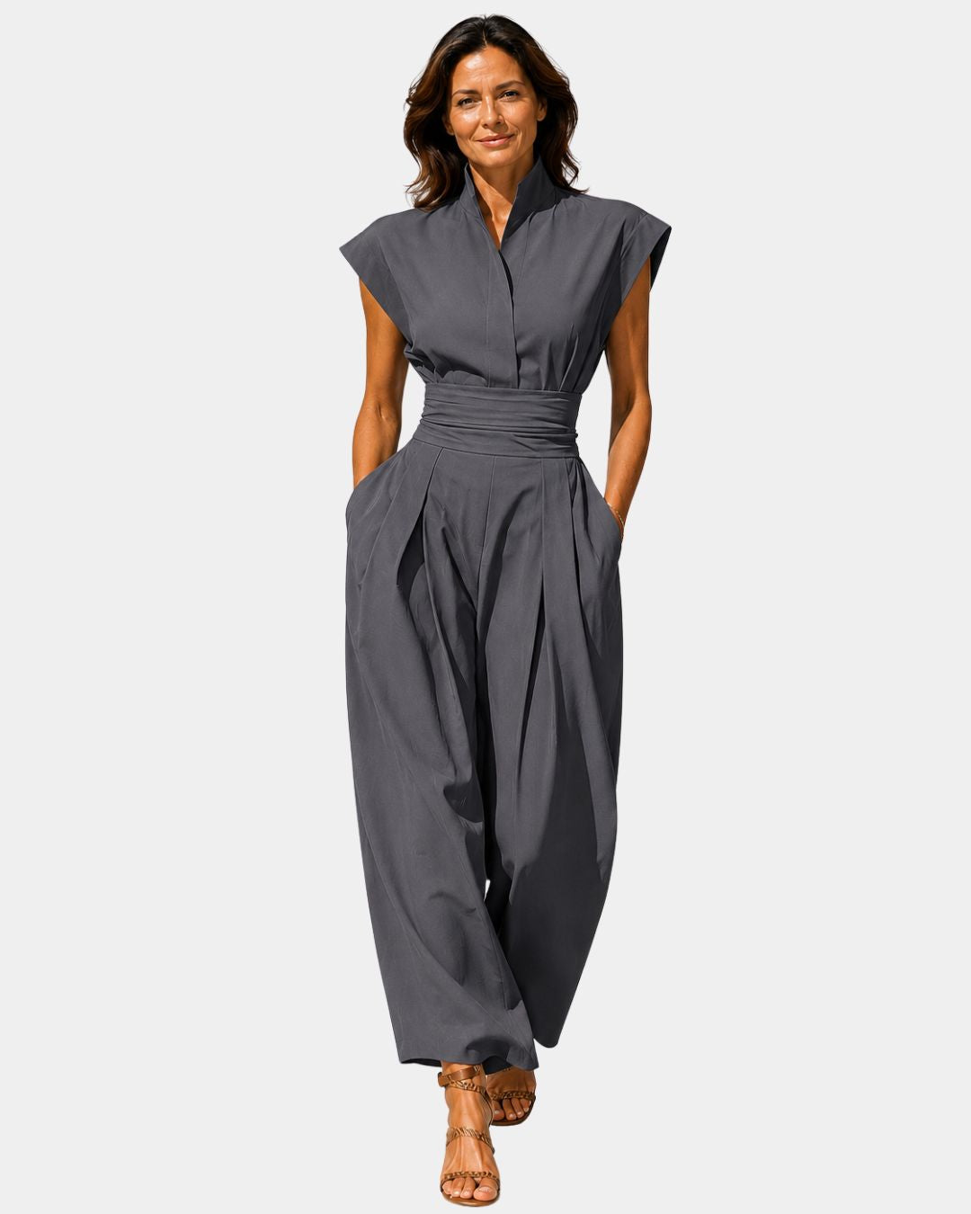 Georgie | High-Neck Jumpsuit — Jarah Melbourne
