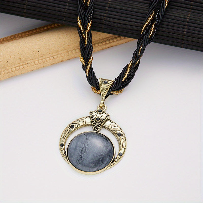 Olive | Boho Pendant Necklace