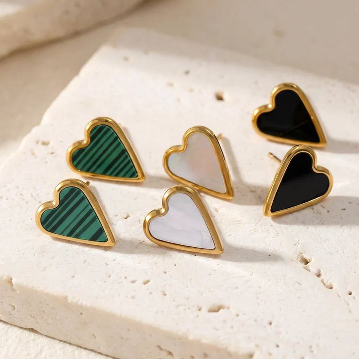 Winter | Heart Charm Earrings