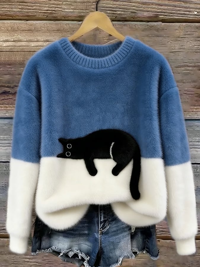 Luna – Cat Print Sweatshirt — Jarah Melbourne