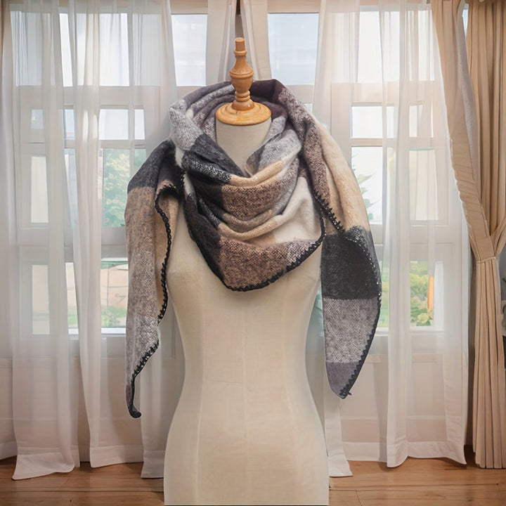 Freya | Warm Plaid Scarf