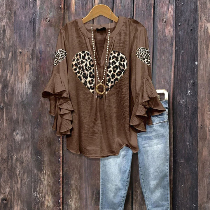 Ruby | Vintage Blouse with Heart Print