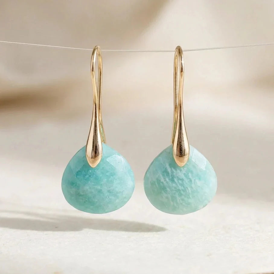 Clover | Balancing Amazonite Drop Earrings