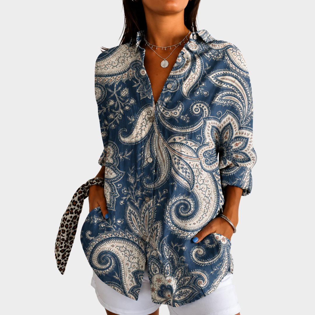 Juno colourful print blouse — Jarah Melbourne