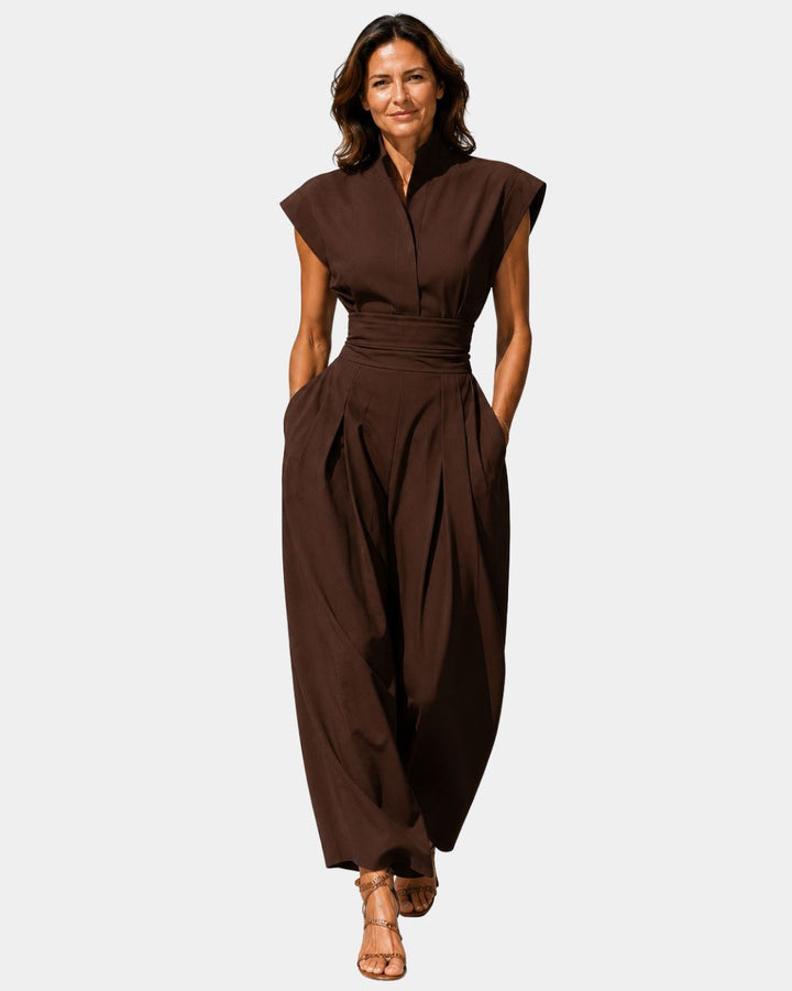 Georgie | High-Neck Jumpsuit — Jarah Melbourne