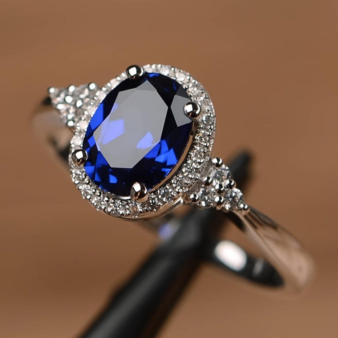 Luna | Midnight Majesty Sapphire Oval Ring