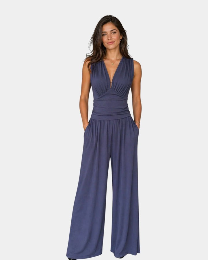 Sienna | Sleeveless Wide-Leg Jumpsuit — Jarah Melbourne