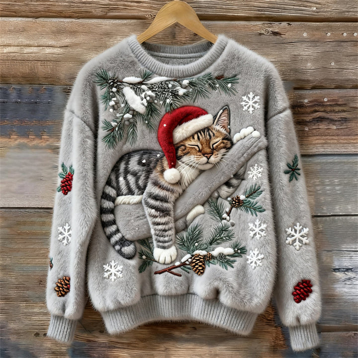 Tessa lazy cat knit jumper in Grey — Jarah Melbourne