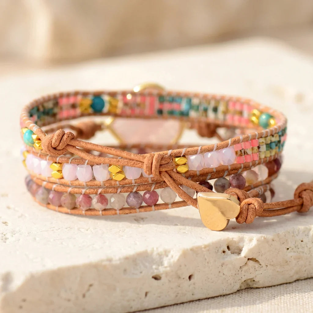 Elle | Tranquil Rose Quartz Bracelet