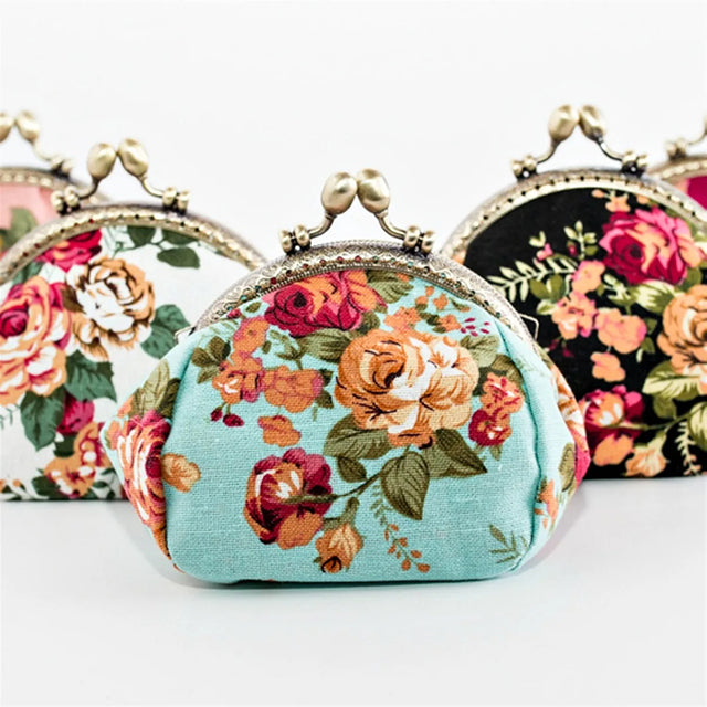 Hattie | Canvas Floral Coin Purse — Jarah Melbourne
