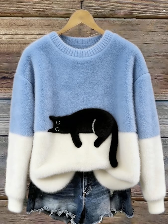 Luna – Cat Print Sweatshirt — Jarah Melbourne