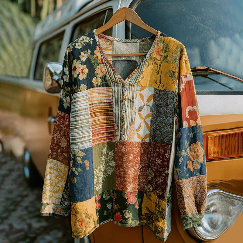 Freya | Vintage Blouse with Floral Print