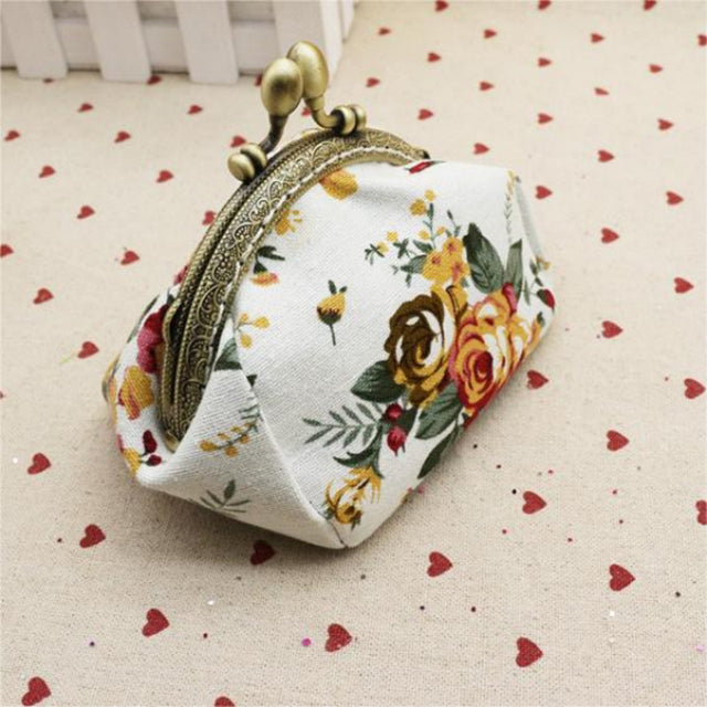 Hattie | Canvas Floral Coin Purse — Jarah Melbourne