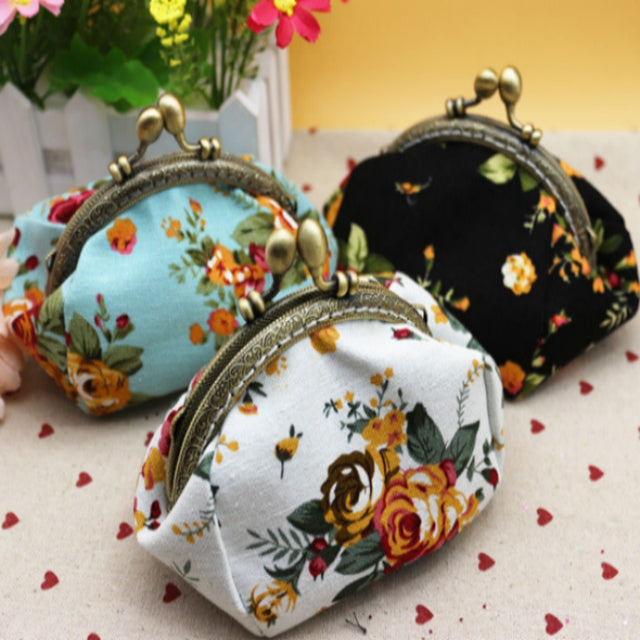 Hattie | Canvas Floral Coin Purse — Jarah Melbourne