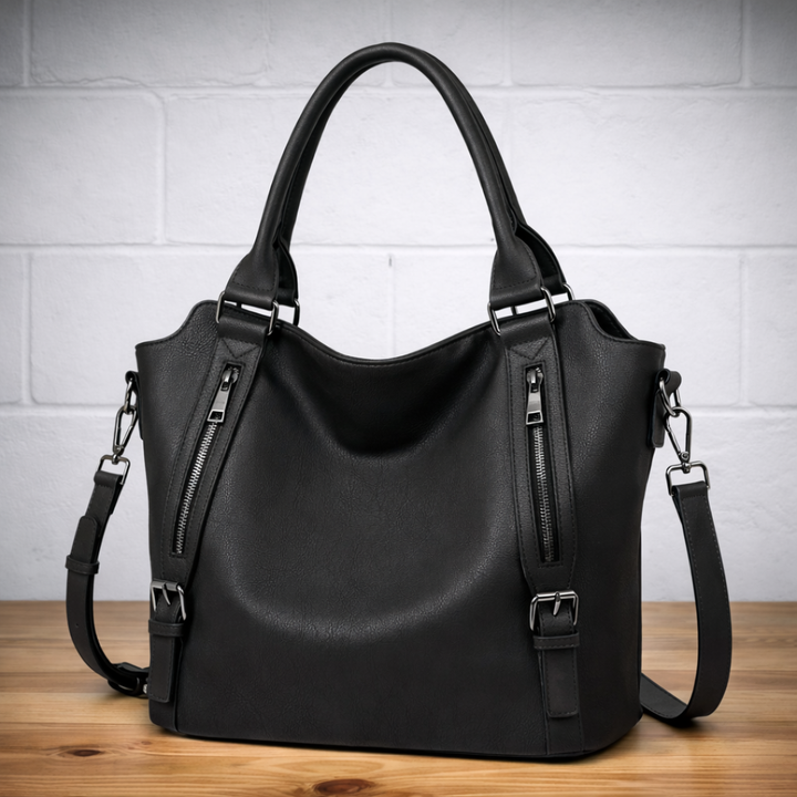 Adana | Structured Leather Shoulder Bag — Jarah Melbourne