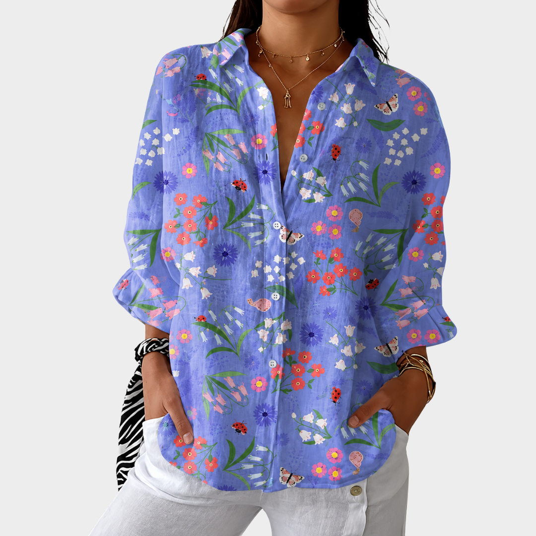 Posy colourful print blouse — Jarah Melbourne