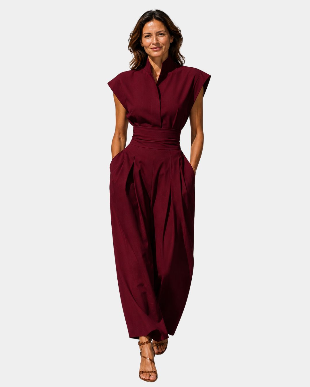 Georgie | High-Neck Jumpsuit — Jarah Melbourne