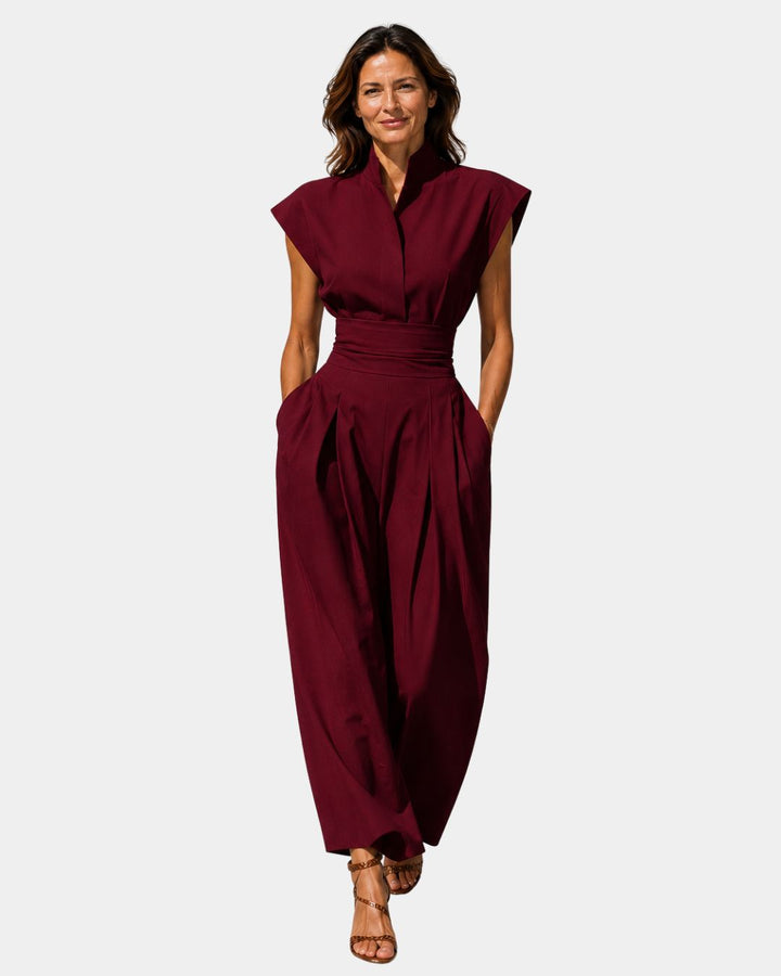 Georgie | High-Neck Jumpsuit — Jarah Melbourne