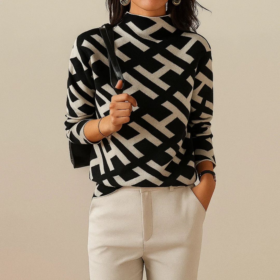Eva – Geometric Print Jumper — Jarah Melbourne